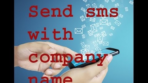 How to send SMS with company name