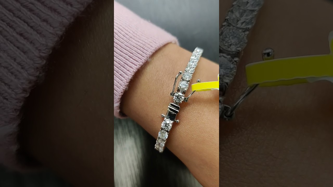 ROUND DIAMOND TENNIS BRACELET, CLAW SET WHITE GOLD