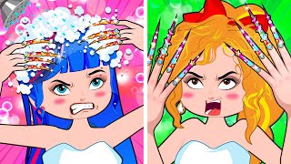 Funny Mermaids Problems With Long Nails - Manicure Hacks And Fails by SM