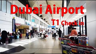 【Airport Tour】2024 Dubai International Airport T1 Checkin Area