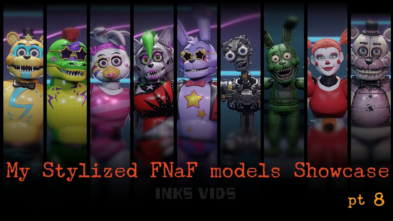 fnaf 1 all animatronics (blend) - Download Free 3D model by JustAnAser  (@JustAnAser) [9b5678a]