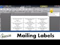 Use Mail Merge to Create Mailing Labels in Word from an Excel Data Set
