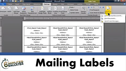 Use Mail Merge to Create Mailing Labels in Word from an Excel Data Set