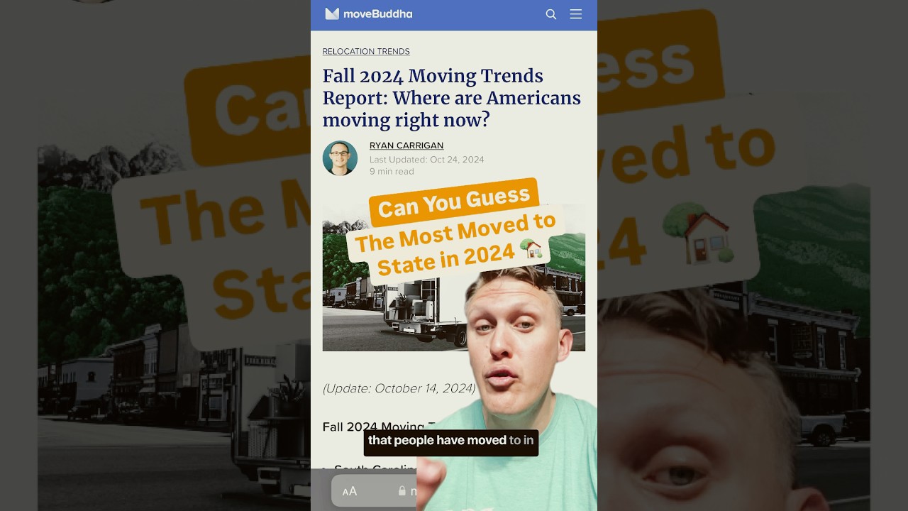 Which states are people moving to the most in 2024?