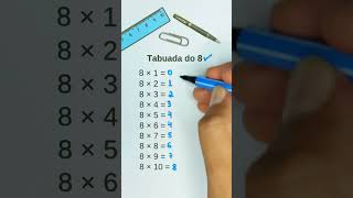 Dica da tabuada do 8. #matematica #tabuada #aprender