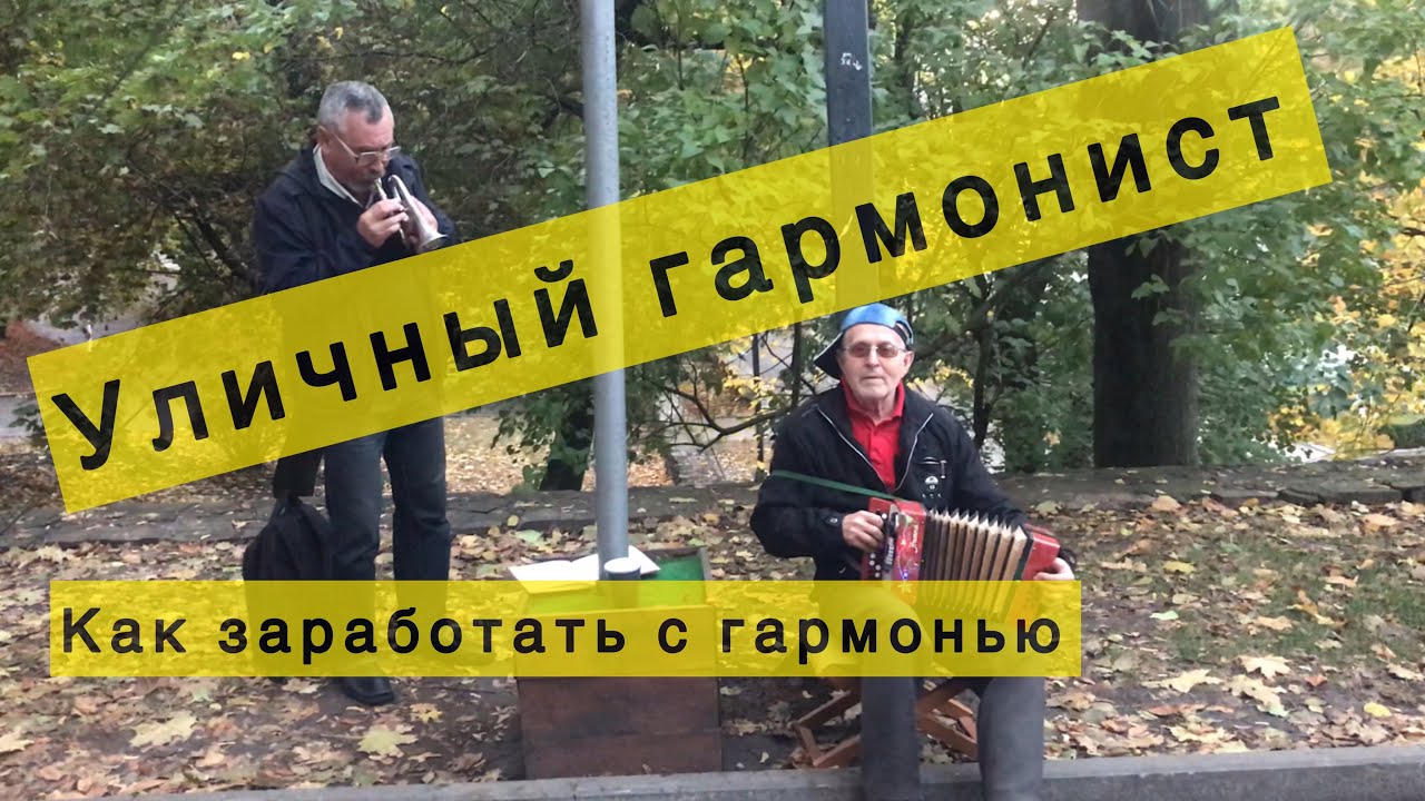 Уличный ГАРМОНИСТ и ТРУБА! Как заработать с гармошкой - YouTube