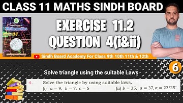 1st year Mathematics Sindh board unit 11 Exercise 11.2 Question 4(i&ii) Appli. of Trigonometric