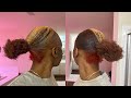 side part slick back tutorial on natural hair 👩🏾‍🦱👱🏾‍♀️👩🏾‍🦰