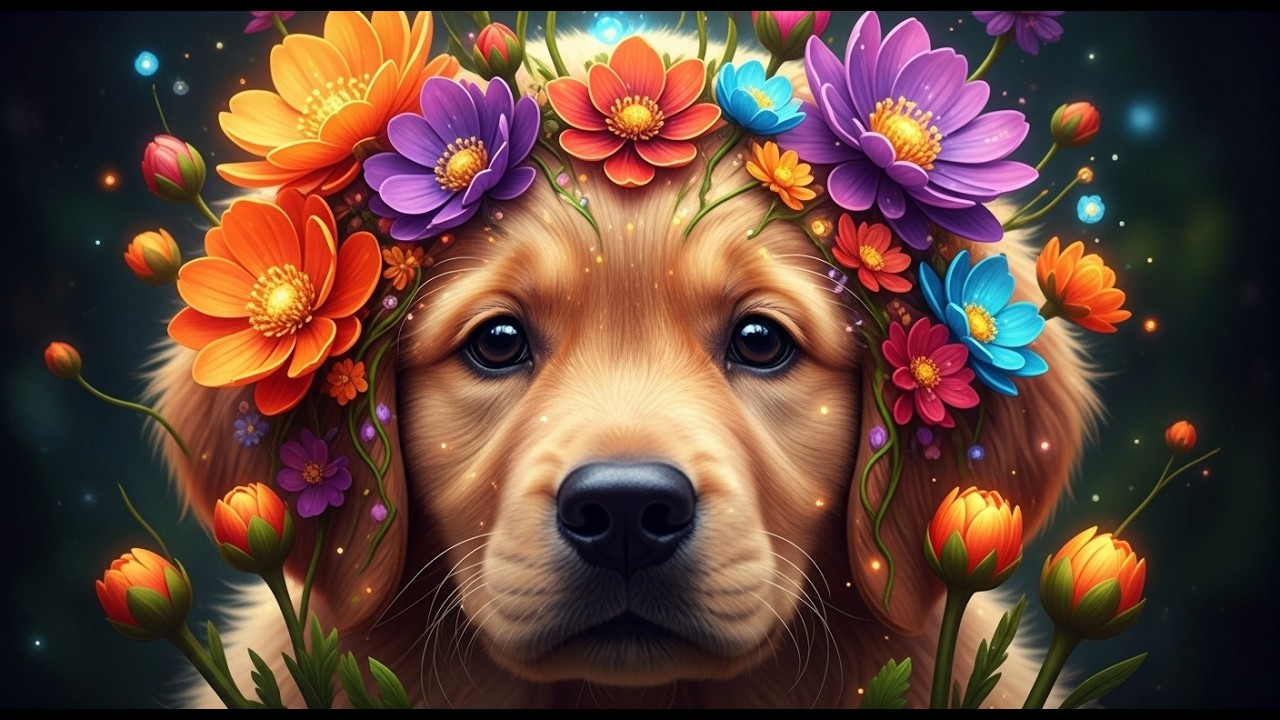 빛나는 꽃으로 변하는 꽃강아지의 기적 🐕‍🦺 Miracle Dog Transformation