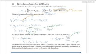 First Order Transfer Functions
