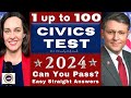1 to 100 Civics Test 2024 Challenge with Easy Direct Answers, US Citizenship, Ciudadania Americana