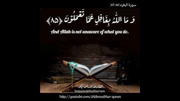 سورة البقره ٨٥-٨٦ بصوت الشيخ ادريس ابكر/Surah Baqarah by Sheikh Idress Abkar @idressabkar-quran