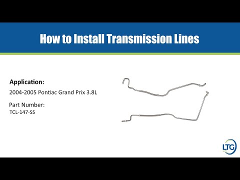 How to Install 2004-2005 Pontiac Grand Prix Transmission Lines