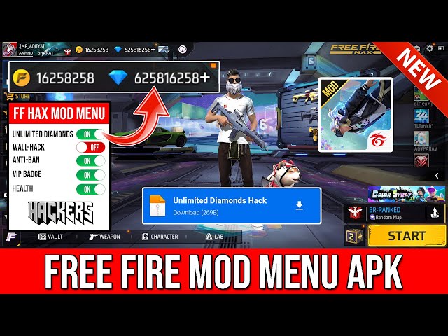 Download FFMax Diamond Hacku Mod Fire android on PC