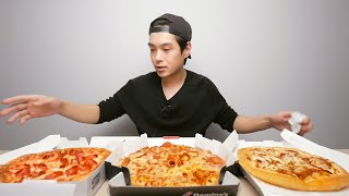 Pizza Hut, Papa John's, and Domino's Pizza Mukbang