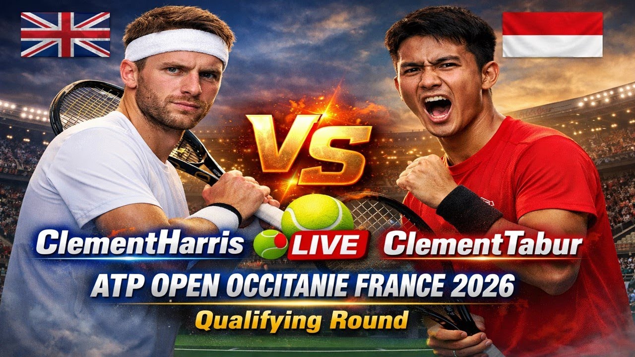 Billy Harris Vs Clement Tabur 🎾LIVE TENNIS ATP Open Occitanie France 2026 | Qualifying Round