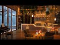 Relaxing Jazz Music in 4K Cozy Coffee Shop - Smooth Piano Jazz to Relax, Study, Work