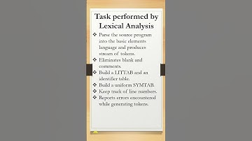 Task performed by Lexical Analyzer |Compiler |#futurecareeducation #compiler #lexical #analyzer