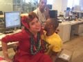 Paloma Faith and JLS hanging in the office