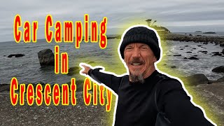 Car Camping in Crescent City, California - Rainy Day Car Camping in a Honda Accord