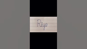 Riya ❤️ How to write name in cursive How to learn Cursive #shorts #shortfeed #cursive#riya #viral