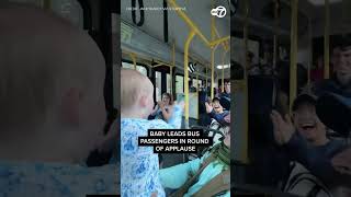 Cute Moment Baby Leads Bus Passengers in Round of Applause