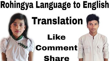 Translation Rohingya language to English