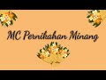 MC Pernikahan Minang