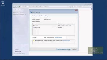 Backing Up Your Computer in Windows 7
