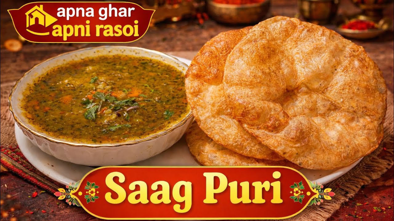 Saag Puri Recipe | Ghar Jaisa Swad | Apna Ghar Apni Rasoi