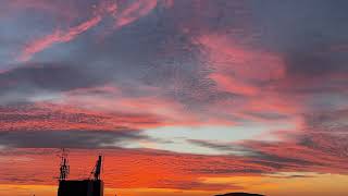 JustSky #4 🌅 Fiery Sunset & Altocumulus Clouds | Chill Music Sky Timelapse