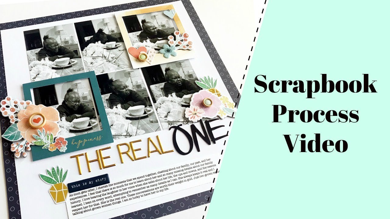 Scrapbook Process Video | The Real One | 12x12 Grid Design camera iphone 8 plus apk