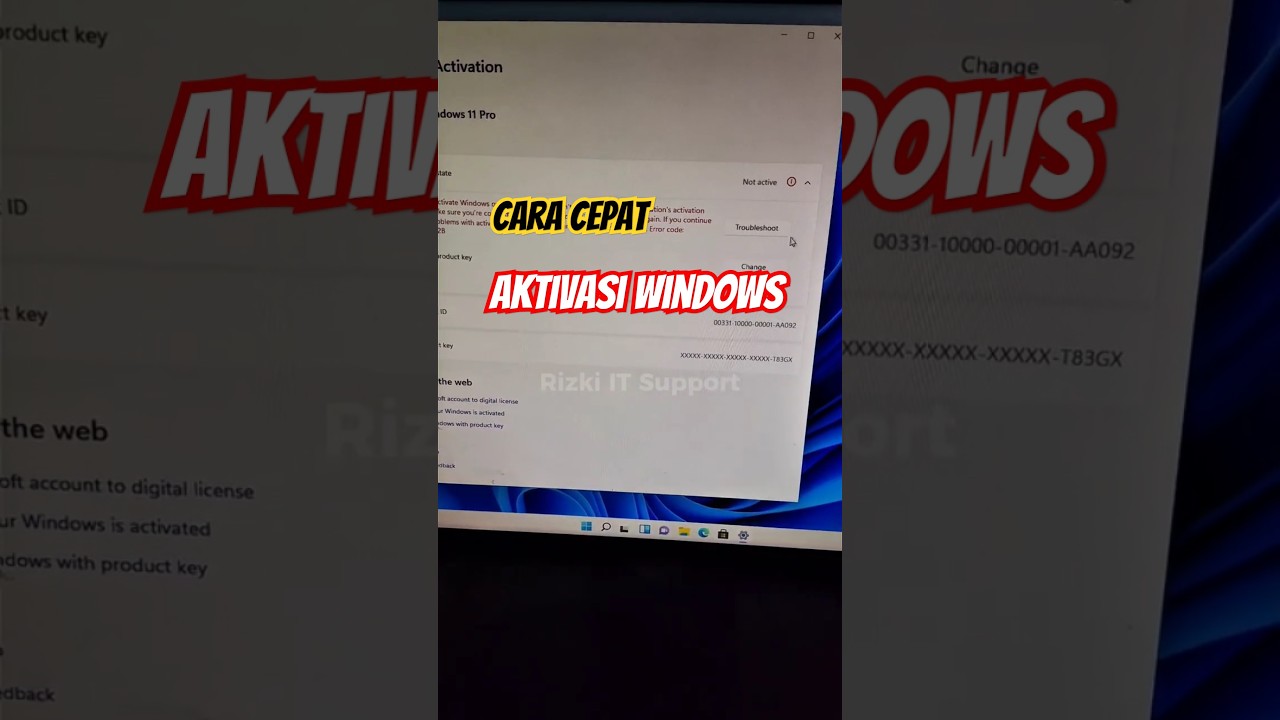 Cara cepat aktivasi windows 