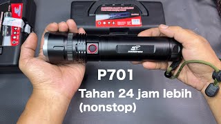 Suksestech P701 Senter Zoom Tahan Lama dan Terang bisa powerbank