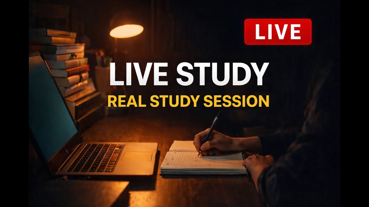 Study with me live 2 hours daily - YouTube