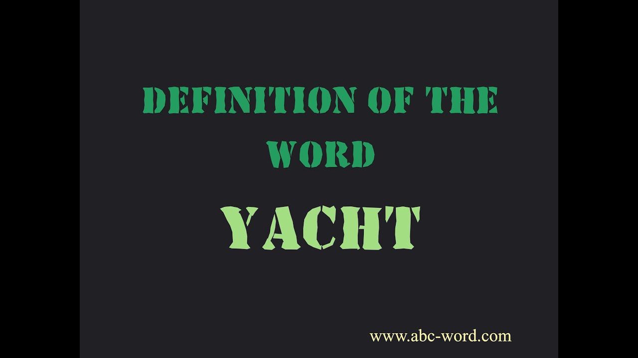 yacht word meaning