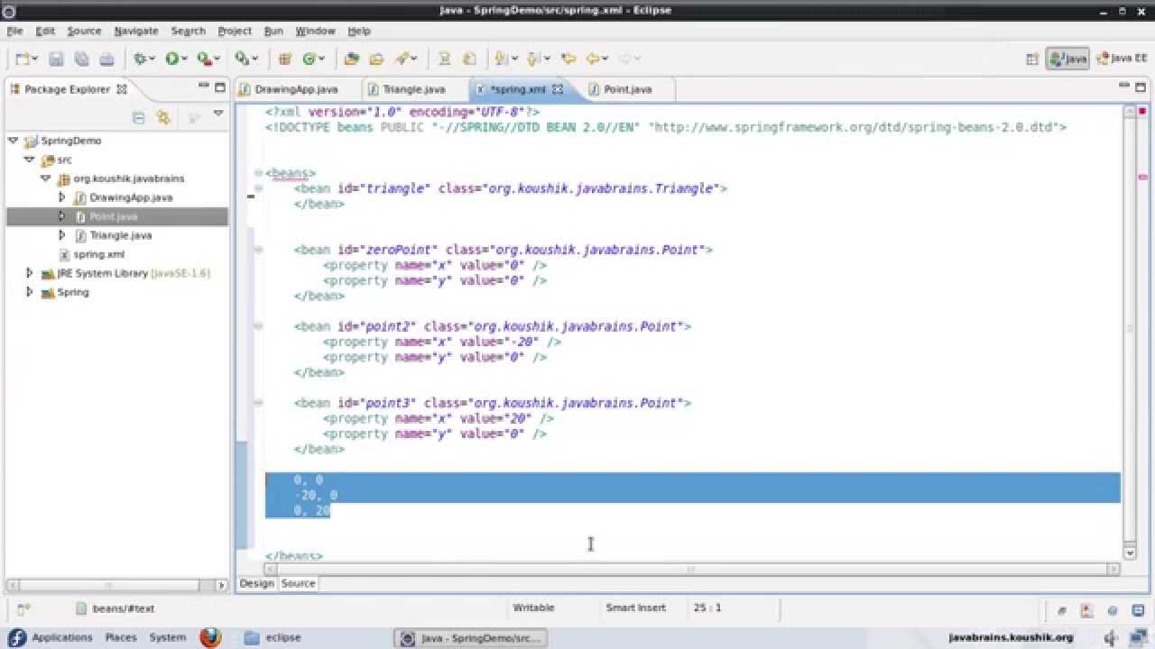 Spring Tutorial 07 Injecting Objects - YouTube