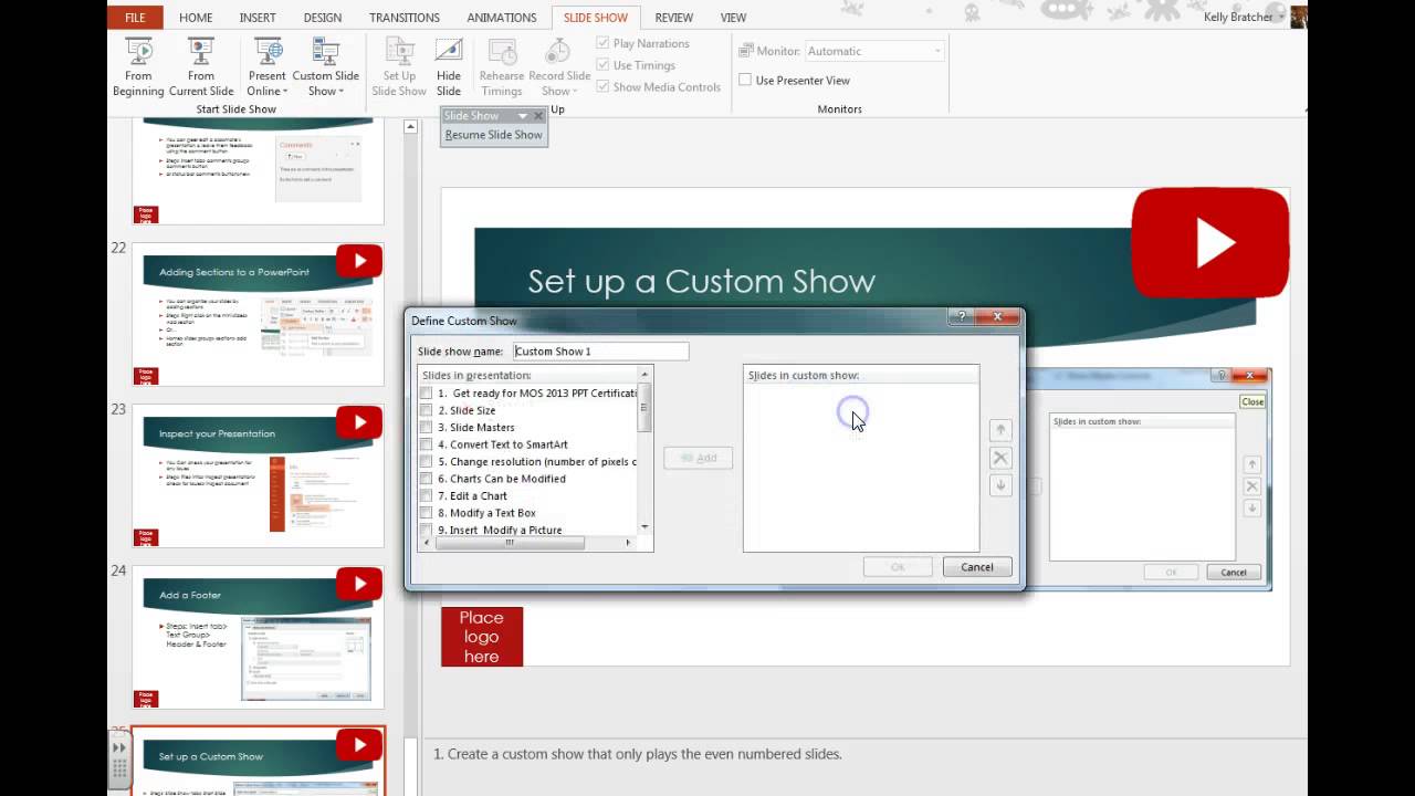 PPT- Custom Slide Shows