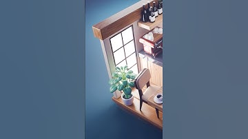 Simple stylized plant made in Blender