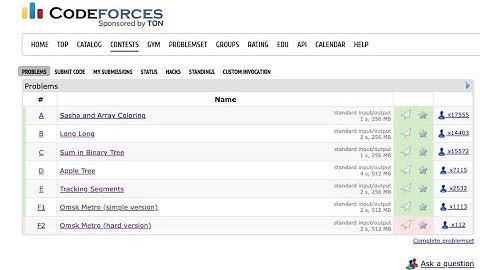 Screencast Round 881(div. 3) (A - F1, F2 idea)