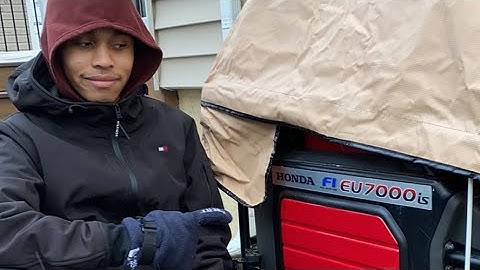 Getting ready for a 2022 nor’easter, setting up the Honda EU 7000 generator and GEN tech tent.