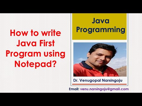 How to write Java First Program | Notepad | Compile | Run | Command ...