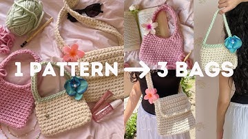 the ONLY crochet bag tutorial you need | easy 3-in-1 pattern for summer!