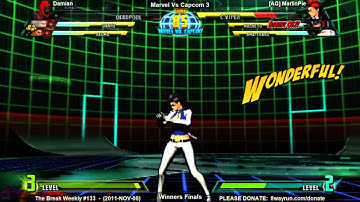 The Break Weekly #133 - MvC3 WF - Damian VS [AG] MarlinPie