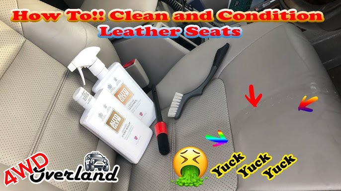 Clean a dirty leather car seat