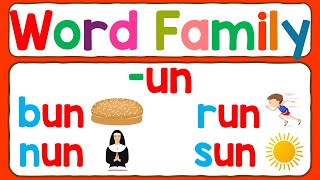 Word Family -un | CVC Words -un | Three-Letter Words