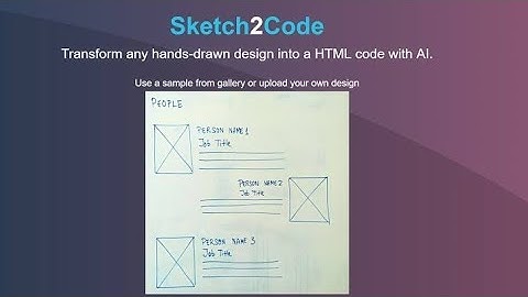 Microsoft Sketch2Code - Transform sketches into HT