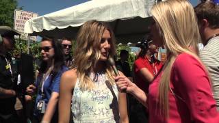 Anna de Ferran Singing God Bless America at the Grand Prix Profile