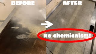 How to clean commercial flat top grill without chemicals