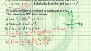 Differentiability vs Continuity